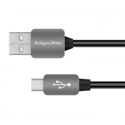 Kabel USB Kruger&Matz KM0324 USB / USB-micro 1m černý