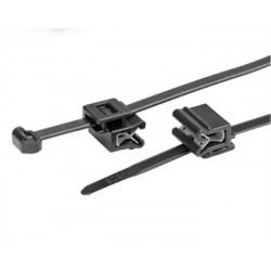 FVE Stahovací pásky s klipem S-29052024 4.6 mm, 200 mm, černá, 100 ks