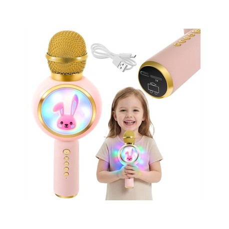 Karaoke mikrofon bezdrátový Izoxis 27048, růžový